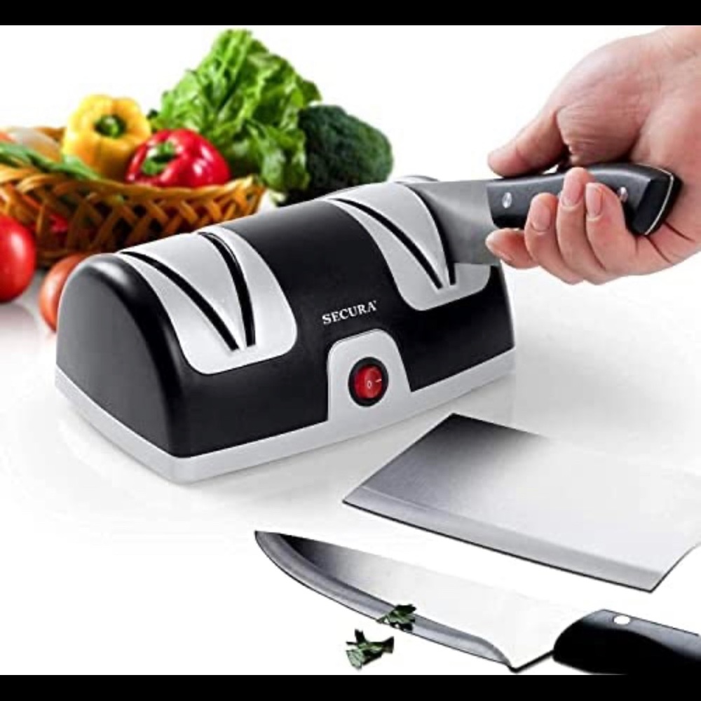 Secura Electric Knife Sharpener, 2-Stage Kitchen Knives Sharpening System.